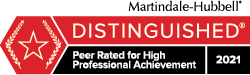Martindale hubble distinguished review badge